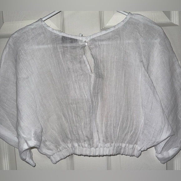 White Linen Crop Top Rumer - Picture 8 of 14